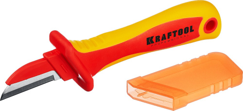 картинка KN-1 нож электрика диэлектрический, прямой, KRAFTOOL от магазина Сантехстрой
