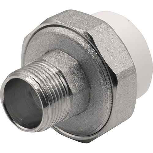 картинка Муфта THERMOLIGHT комбинированная разъемная PP-R НР 32х3/4quot; белый (5/120) от магазина Сантехстрой