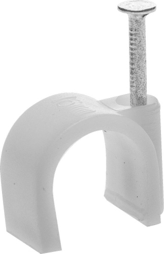 картинка Скоба-держатель для круглого кабеля, 16 мм, 40 шт, с оцинкованным гвоздем, STAYER от магазина Сантехстрой