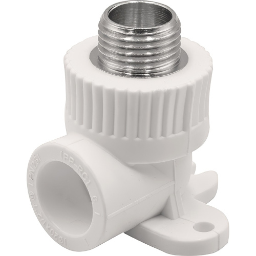 картинка Угольник THERMOLIGHT комбинированный PP-R НР с креплением 20х1/2quot; белый (15/105) от магазина Сантехстрой