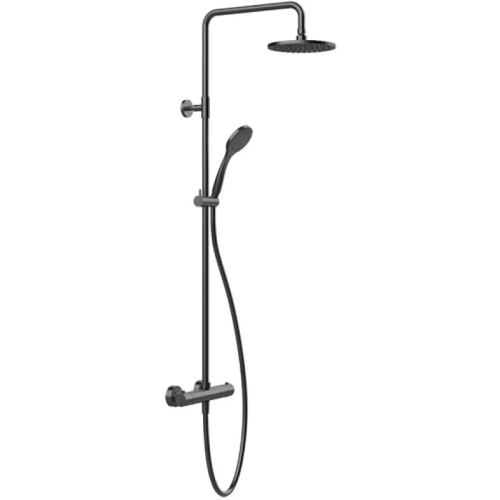 картинка Душевая система Gessi Emporio 35181#299 201,5 мм, с термостатом, черный матовый от магазина Сантехстрой