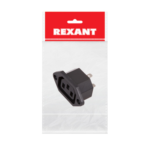 картинка Сетевое гнездо на корпус (1 шт.  ) (пакет БОПП) REXANT от магазина Сантехстрой