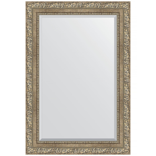 картинка Зеркало Evoform Exclusive 95х65 BY 3435 с фацетом в багетной раме - Виньетка античное серебро 85 мм от магазина Сантехстрой