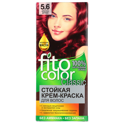 картинка Краска для волос FITO COLOR Classic, 115 мл, тон 5.6 красное дерево от магазина Сантехстрой
