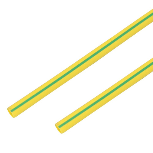 картинка Трубка термоусаживаемая ТУТ 16,0/8,0мм,  желто-зеленая,  упаковка 50 шт.  по 1м,  PROconnect от магазина Сантехстрой