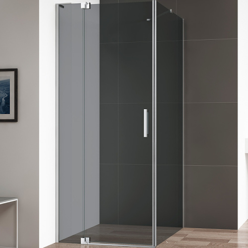 картинка Душевой уголок Cezares Slider 70x90 SLIDER-AH-1-90-70/80-GRIGIO-Cr профиль Хром стекло серое от магазина Сантехстрой