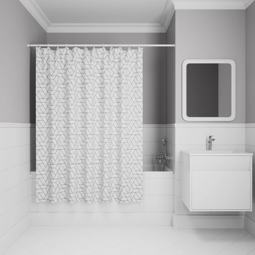 картинка Штора для ванной, 200x180 см, Полиэстер, IDDIS (BB01P18i11) от магазина Сантехстрой