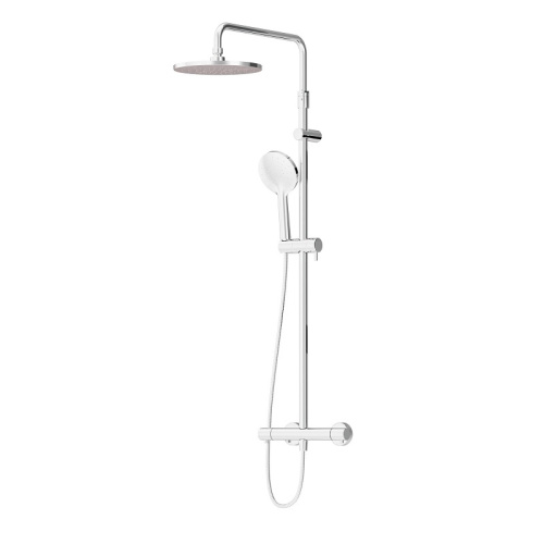 картинка DX218091000 Option, душевая система с ТМС для душа: верхний душ 230мм, ручной душ 120мм, 1 режим, шт от магазина Сантехстрой