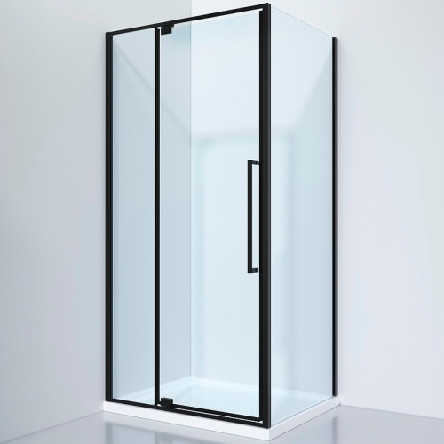 картинка Душевой уголок Black&White Stellar Wind S818 BC 100x80 8181000 профиль Черный матовый стекло прозрачное от магазина Сантехстрой