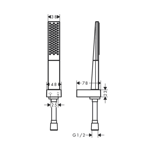 картинка Душевой набор с держателем Hansgrohe Rainfinity 100 1jet, со шлангом 160 см, хром (26856000) от магазина Сантехстрой