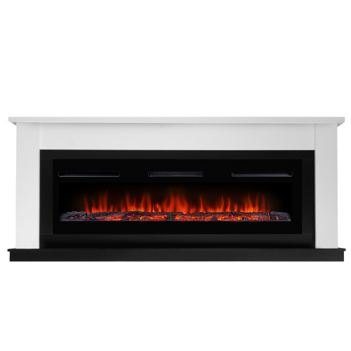 картинка Каминокомплект:Очаг Electrolux Infinity EFP/P-1600ULS, портал Canto Long белый, черный от магазина Сантехстрой