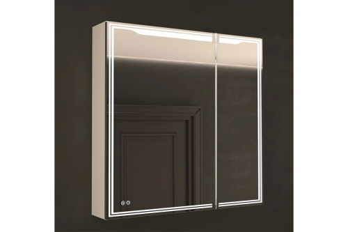 картинка Зеркало-шкаф с подсветкой и подогревом Art&Max Merano AM-Mer-800-800-2D-L-DS-F от магазина Сантехстрой