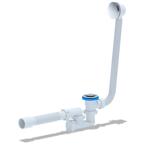 картинка Слив-перелив АНИ Пласт для ванны, автомат, регулируемый клик-клак 1 1/2"х40 с гофрой 40/50 с сеткой (EC255S) от магазина Сантехстрой