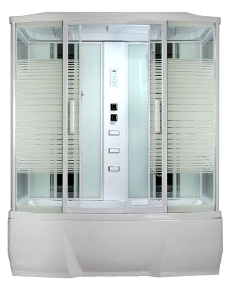 картинка Душевая кабина с тропическим душем Loranto CS 78-4 170x85x215 см белая дверь раздвижная от магазина Сантехстрой