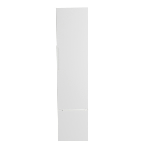 картинка PREMIUM Колонна подвесная с распашной дверью, с зеркалом внутри, одним выдвижным ящиком, реверсивная 55501 Bianco opaco, 35x38x150 от магазина Сантехстрой