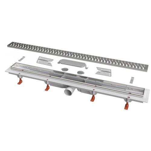 картинка Душевой лоток AZARIO D40 Harmony 750 мм, боковой слив, пластиковый, решетка из нержавеющей стали (AZ-CH 750 H) от магазина Сантехстрой