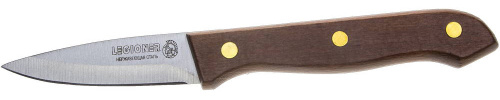 картинка Нож LEGIONER ″GERMANICA″ овощной, тип ″Line″ с деревянной ручкой, нерж лезвие 80мм от магазина Сантехстрой