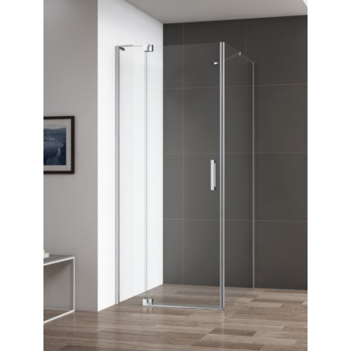 картинка Душевая дверь Cezares Slider SLIDER-100/110-GL-FIX/DOR-C 100 хром/прозрачное от магазина Сантехстрой