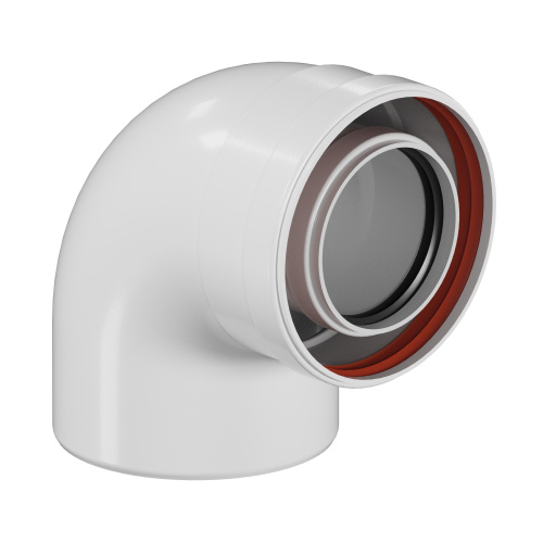 картинка Колено для конденсационных котлов Royal Thermo диам. 80/125L MF 90гр от магазина Сантехстрой