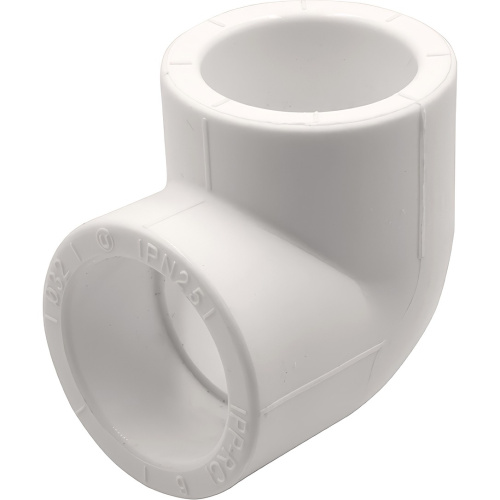 картинка Угольник THERMOLIGHT 90гр. PP-R 32 белый (20/120) от магазина Сантехстрой