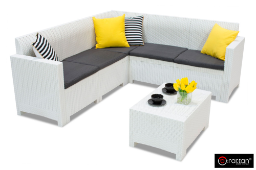 картинка Bica, Италия Комплект мебели NEBRASKA CORNER Set (углов. диван, столик), белый от магазина Сантехстрой