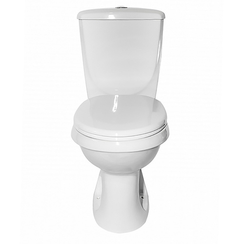 картинка Унитаз-компакт Оскольская керамика Элисса Оптима косой слив, однорежимная арматура, сиденье полипропилен, белый (43901100304) от магазина Сантехстрой