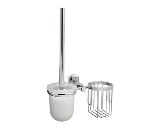картинка Ершик для унитаза с держателем освежителя воздуха WasserKRAFT Oder K-3035 Хром от магазина Сантехстрой