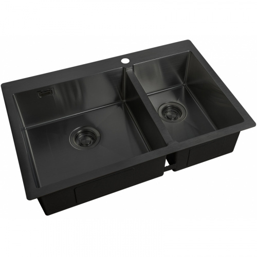 картинка Кухонная мойка ZorG Light Grafit ZL R 780-2-510-L GRAFIT Графит от магазина Сантехстрой