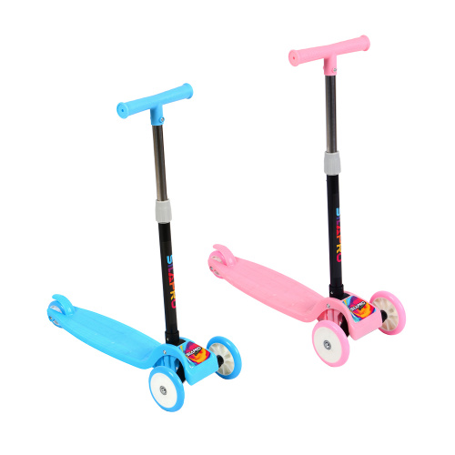 картинка SILAPRO Самокат 3-х колесный, складной, 56х21х58-62-66-70см, ПВХ колеса d11см, до 30кг, металл,пласт от магазина Сантехстрой