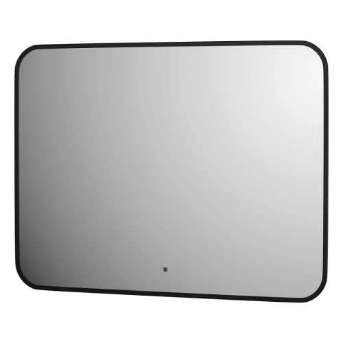 картинка Зеркало Defesto AURA DF 2967RH 80х60 см, с LED-подсветкой, инфракрасный выключатель, нейтральный белый свет, рама черная от магазина Сантехстрой