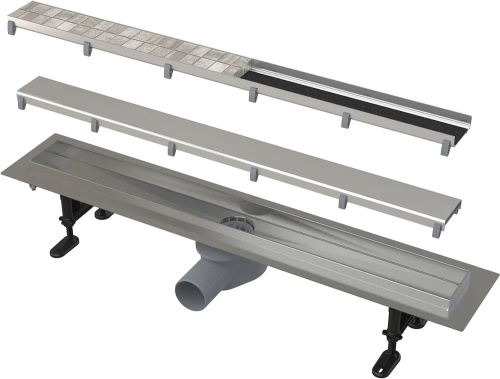 картинка Душевой лоток Alcadrain Fit&Go 950 с двухсторонней решеткой хром (AG071401950) от магазина Сантехстрой