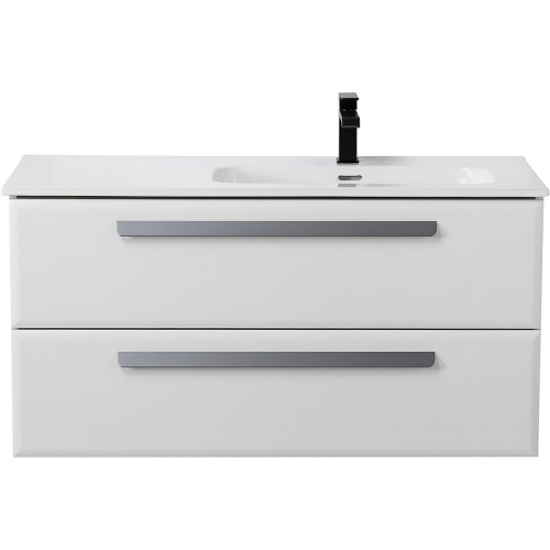 картинка Тумба под раковину Cezares Eco-Cer-N 100 R ECO-CER-N-1000-2C-SO-BL-R подвесная Bianco Lucido без ручек от магазина Сантехстрой