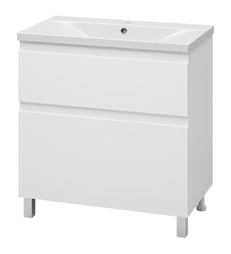картинка Тумба с раковиной Misty п-лак-01080-0112я/mst-RCW-140380WH от магазина Сантехстрой