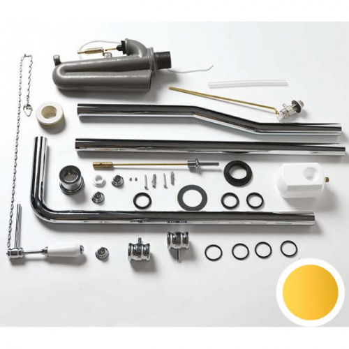 картинка Artceram HERMITAGE Мех-м слива с высокой трубой в комплекте для высокого бачка, цвет золото от магазина Сантехстрой