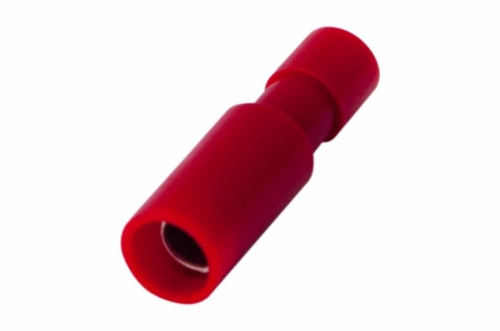 картинка Разъем штекерный полностью изолированный гнездо 4 мм 0.5-1.5 мм² (РШПи-м 1.5-4/РшИмп 1,25-5-4) красный REXANT от магазина Сантехстрой