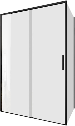 картинка Душевой уголок Aquanet Pleasure Evo 130x90 AE65-130x90-BT профиль черный, прозрачное стекло от магазина Сантехстрой