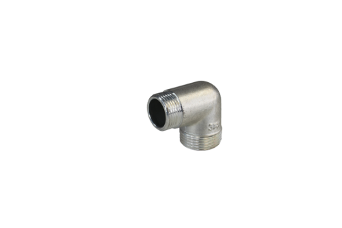 картинка Угольник, 90°, НН, 1/2", 1/2", TIN латунь от магазина Сантехстрой