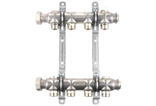 картинка Коллекторная группа, ELSEN, 1", 12 контуров, размер отвода-3/4", PN, бар-6, T°C -от 0 до +90, без вентилей и расходомеров, нержавеющая сталь от магазина Сантехстрой