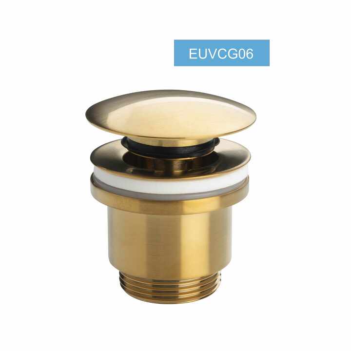 картинка Слив для умывальник CLICK - CLACK, латунный, матовое золото от магазина Сантехстрой