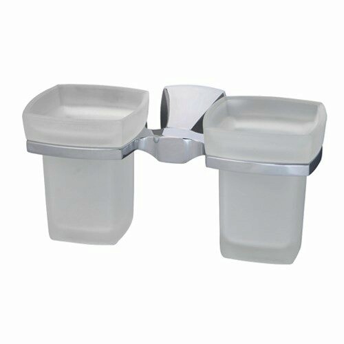 картинка Стакан для зубных щеток WasserKRAFT Wern K-2528D двойной Хром от магазина Сантехстрой