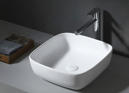 картинка Раковина Azario 40х40х14 накладная, белая (AZ41016) от магазина Сантехстрой