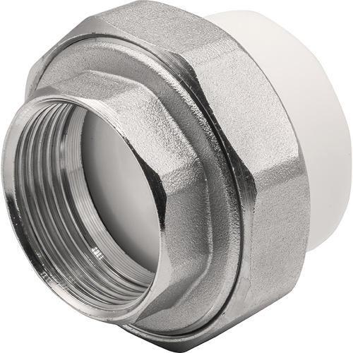 картинка Муфта THERMOLIGHT комбинированная разъемная PP-R ВР 40х1 1/4quot; белый (5/60) от магазина Сантехстрой