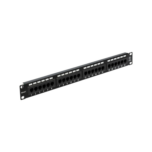 картинка Панель коммутационная 19",  1U,  24 порта, UTP,  RJ-45, CAT 5e REXANT от магазина Сантехстрой