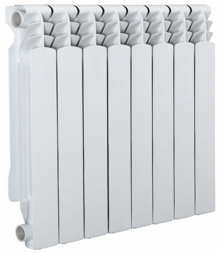 картинка Радиатор алюминиевый AZARIO AL500/100 8 секций, белый (AL500/100/8) от магазина Сантехстрой