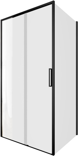картинка AE65-100x80-BT Pleasure Evo ограждение (набор дверь + бок. стекло), черн.анод 1000х800 мм (324130) от магазина Сантехстрой