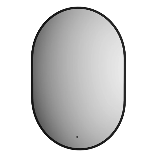 картинка Зеркало Defesto AURA DF 2923R 50х70 см, с LED-подсветкой, инфракрасный выключатель, нейтральный белый свет, рама черная от магазина Сантехстрой
