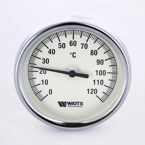 картинка Термометр биметаллический F+R801 WATTS Ind 80мм 120°C гильза 75мм от магазина Сантехстрой