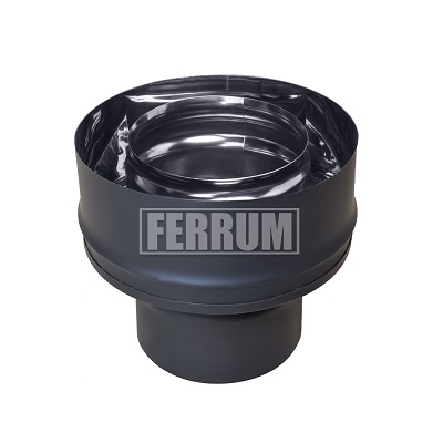 картинка Старт-сэндвич (430/0,8 мм + нерж / эмаль /600° черная) Ф115х200 от магазина Сантехстрой