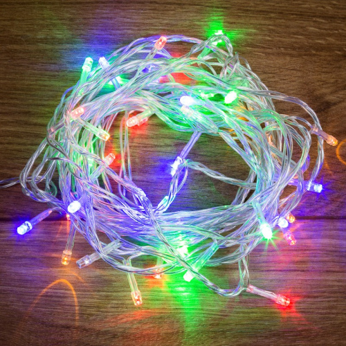 картинка Гирлянда Твинкл Лайт 4 м,  прозрачный ПВХ,  25 LED,  цвет Мультиколор от магазина Сантехстрой