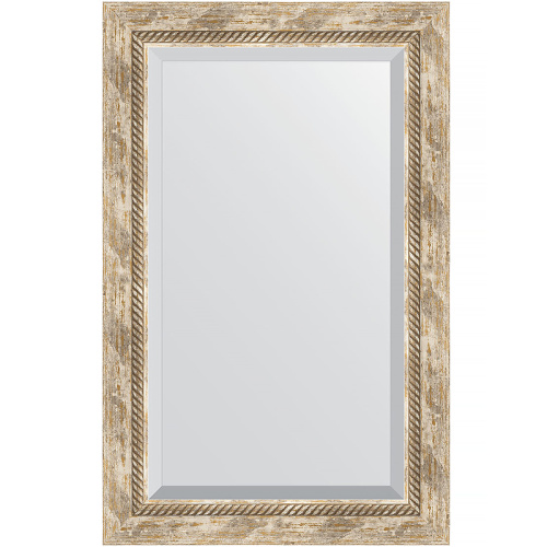 картинка Зеркало Evoform Exclusive 83х53 BY 3407 с фацетом в багетной раме - Прованс с плетением 70 мм от магазина Сантехстрой
